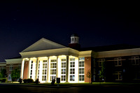Hellstern Middle School at night